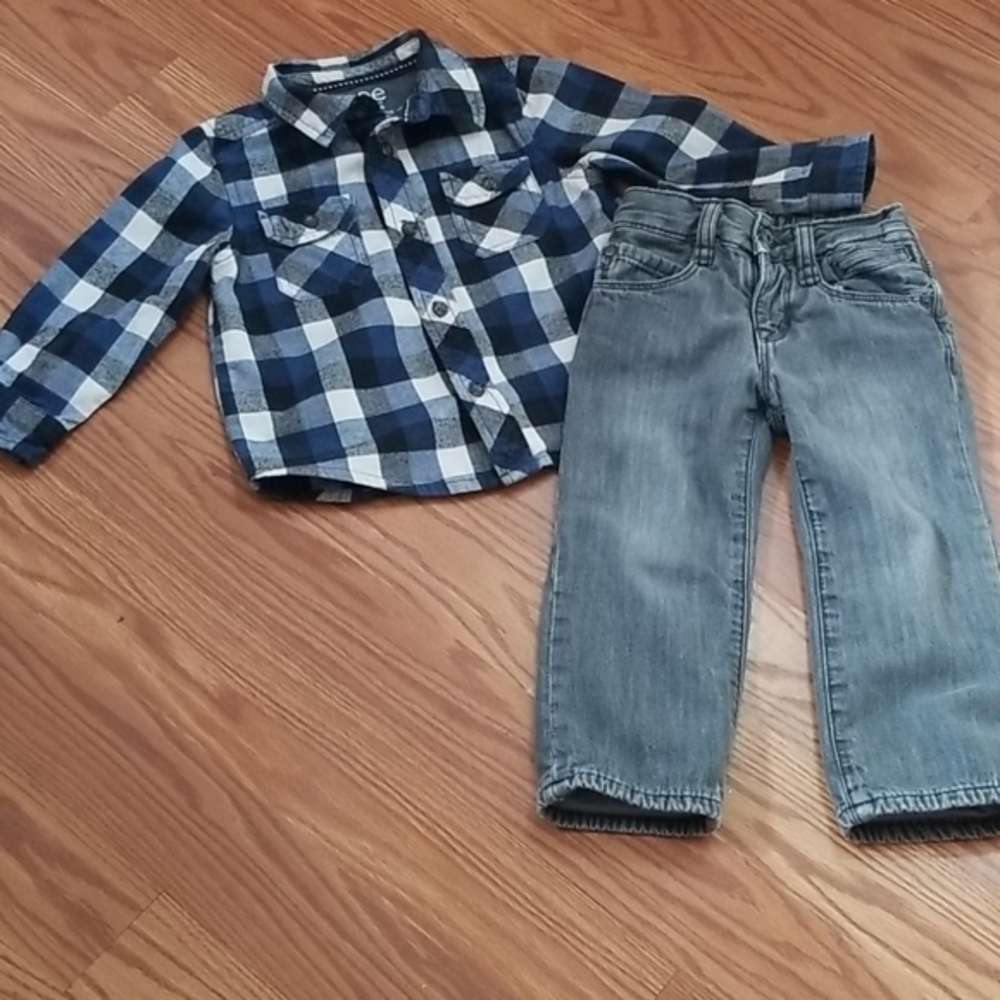 Gap Jean's 12-18mo‎ joe is flannel 18-24mo bundle